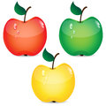 Set of apples on a white background Stock Images