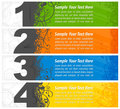 Set of colored number banners on white vector illustration Stock Images