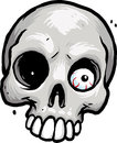 Skull with eyeball grey in eye socket Royalty Free Stock Photography