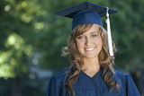 Smiling Female Graduate Stock Image