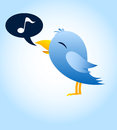 Social blue bird in background Stock Photography
