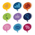 Social media text box abstract on white background Royalty Free Stock Photography