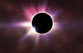 Solar eclipse imaginary art space view of Royalty Free Stock Photos