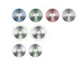 Steel buttons for web on off log in log off Royalty Free Stock Image