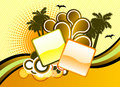 Summer beach with warm background Royalty Free Stock Images