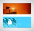 Summer horizontal banners vector illustration Stock Photo