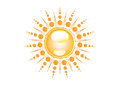 Sun illustration of on white background Stock Images