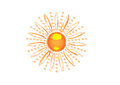 Sun illustration of on white background Stock Photos