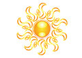 Sun illustration of on white background Stock Images