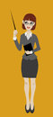 Teacher beautiful female giving a lecture Royalty Free Stock Image