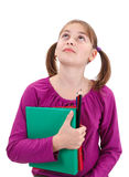 Teenager girl looking up Stock Images