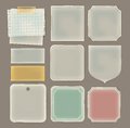 Transparent paper label in various shape ready for your message vector file eps Stock Image
