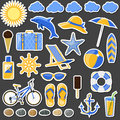 Vacation elements vector illustration of Stock Image
