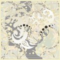 Vector art abstract decorative background illustration square with elements of the wild nature can be used in the textile industry Royalty Free Stock Image
