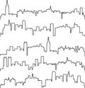 Vector contours of buildings abstract city Stock Photo