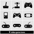 Video game icon set a of icons Royalty Free Stock Photography