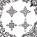 Vintage corner set is isolated on white Royalty Free Stock Photos