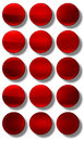 Web buttons glossy set of made ​​of glass shiny colorful square rectangle circle Stock Photos
