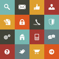 Website icon communication and web set on vintage colored background layered Royalty Free Stock Image