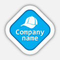 White cap logo for a garment company eps Stock Photography