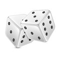 White dice on a background Stock Photos