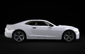 White sport limousines of black background Royalty Free Stock Photo