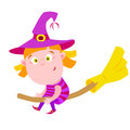 Witch vector illustration of a little Stock Image