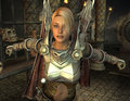 Woman in fantasy armor d rendering of a Stock Photo