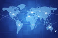 World internet connections concept tech illustration of wide Stock Images