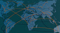 World map connect d design blue and connections Stock Photos