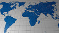 World map connect d design blue and connections Royalty Free Stock Photo