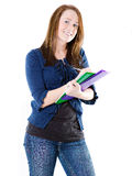Young student with folders Stock Photography